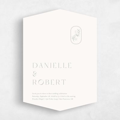 Green Diamond Wedding Invitation - Copan Classic