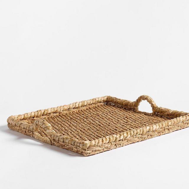 Oversized Braided Woven Tray Square