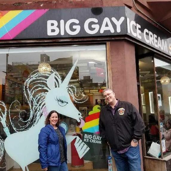 Outside of Big Gay Ice Cream in NYC