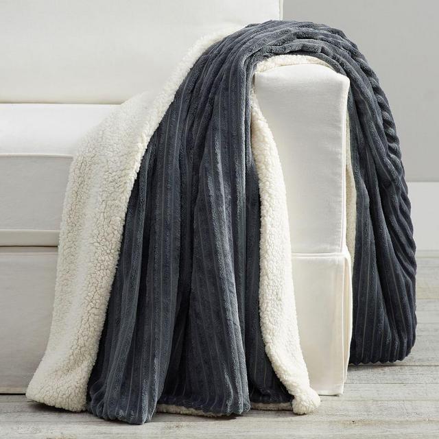 Ridgeline Sherpa Back Throw, 50 x 60", Steel Blue