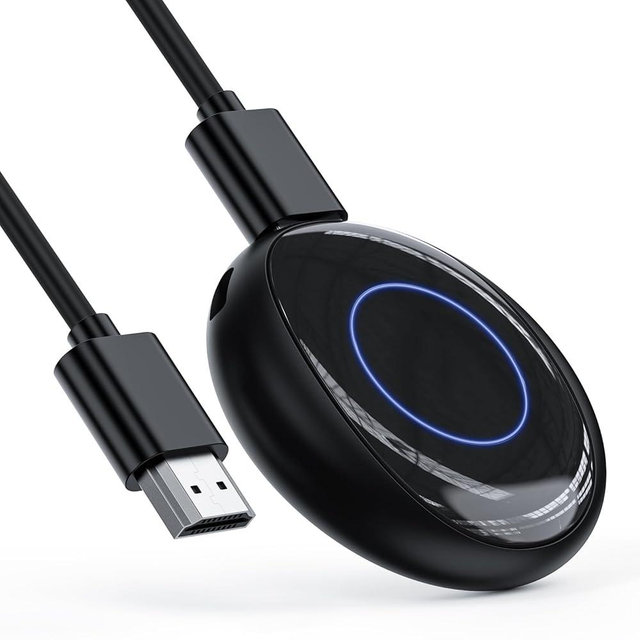 Wireless HDMI Display Dongle Adapter, 1080P HD Streaming for Laptop,PC,Smartphone to HDTV/Projector, Compatible with Android, iOS,Windows,and MacOS