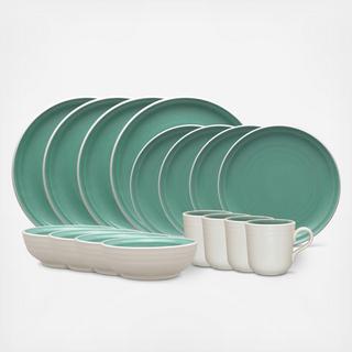 Colorvara 16-Piece Dinnerware Set, Service for 4, Service for 4