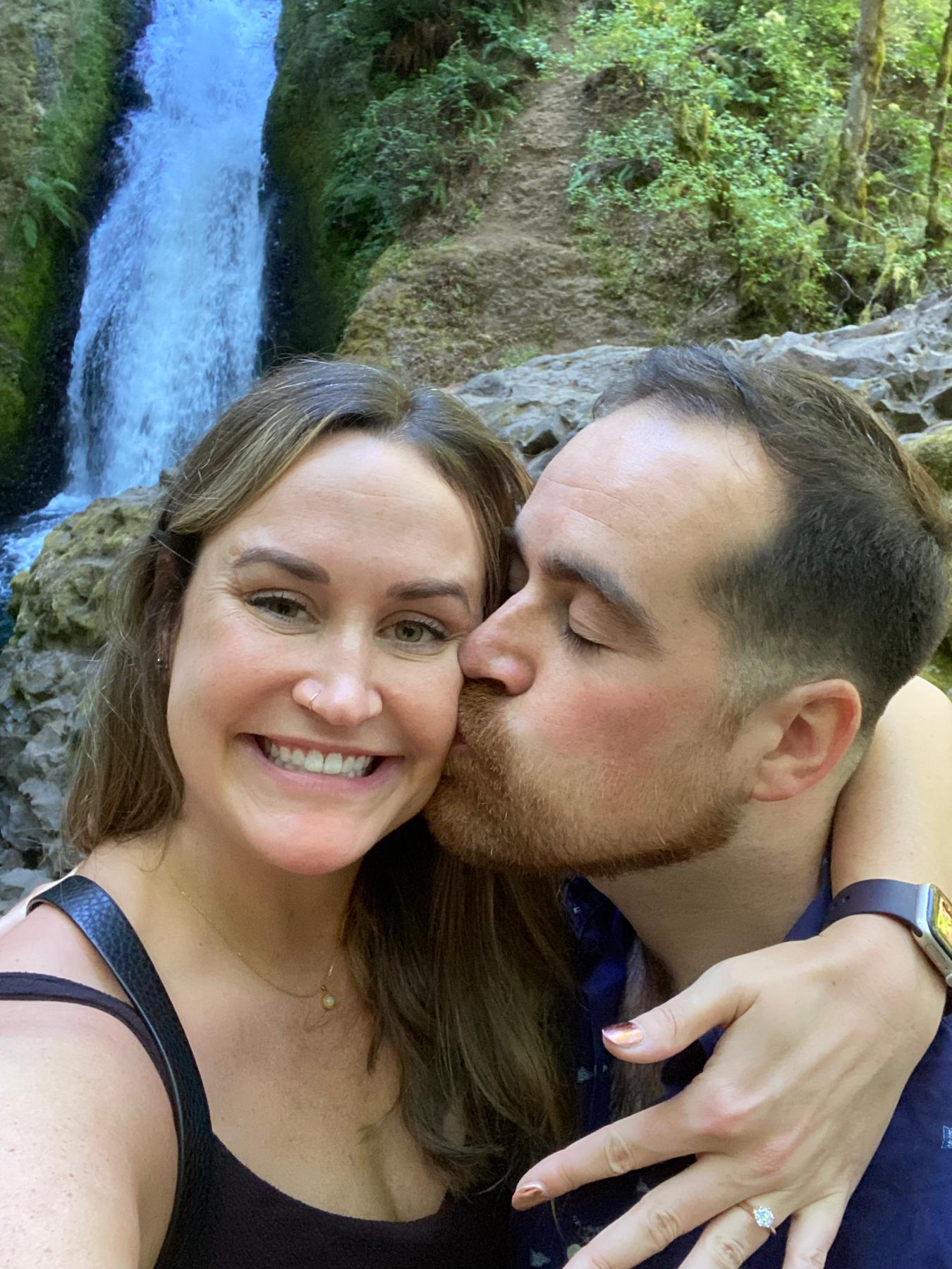 Tom popped the big question at “Bridal Veil Falls” because he couldn’t help himself with that amazing pun. After he asked the big Q he followed up with, “don’t worry, you don’t need to wear a veil”.