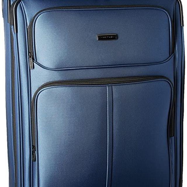 Samsonite Leverage LTE Softside Expandable Luggage with Spinner Wheels, Poseidon Blue, Checked-Large 29-Inch