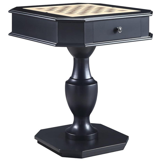 Acme Galini 2-Drawer Wooden Game Table in Black