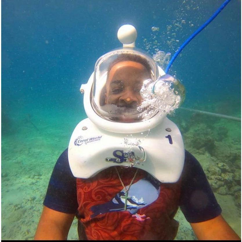 My hubby underwater