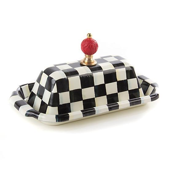 MACKENZIE-CHILDS Courtly Check Enamel Butter Box