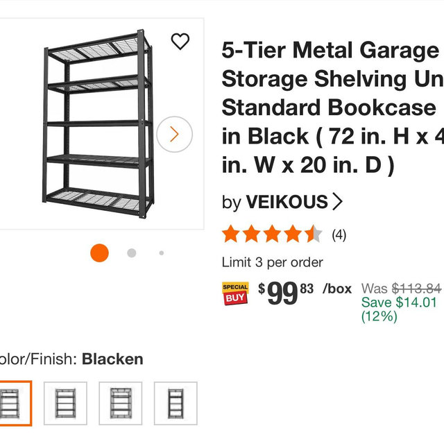 Metal storage unit
