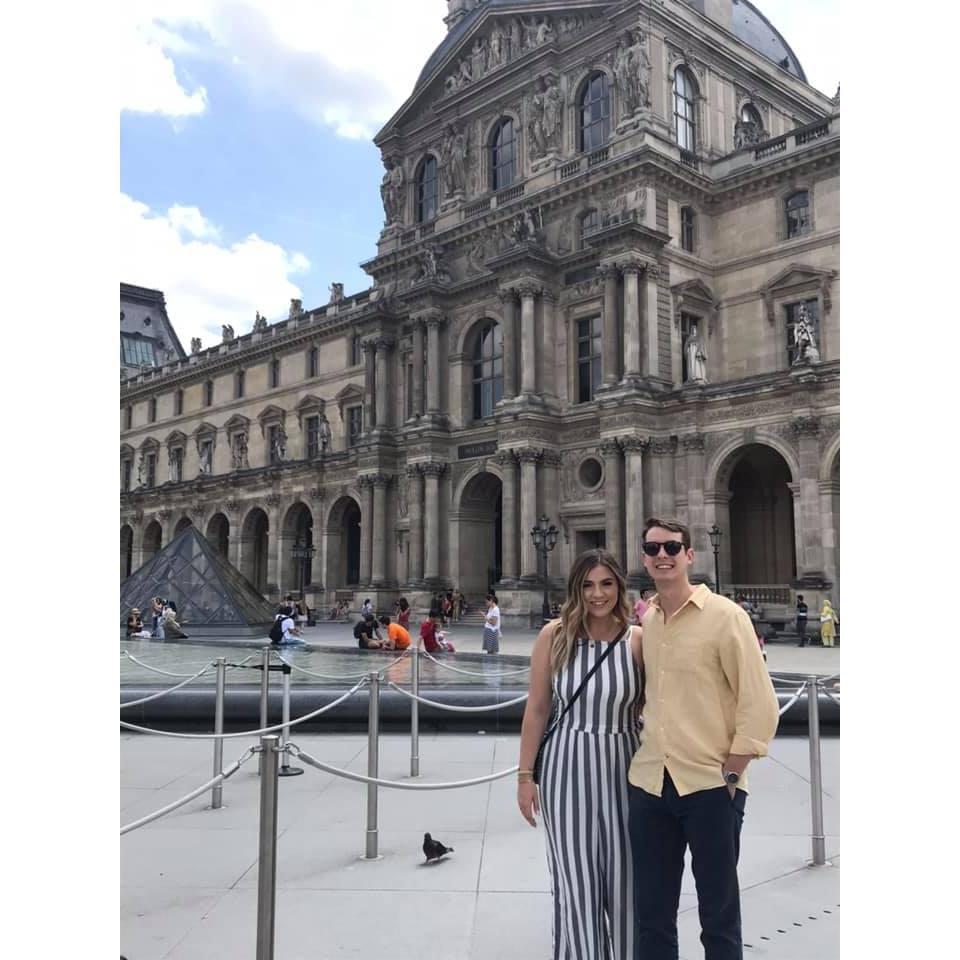 Visiting the Louvre in Paris on our summer trip to Europe!