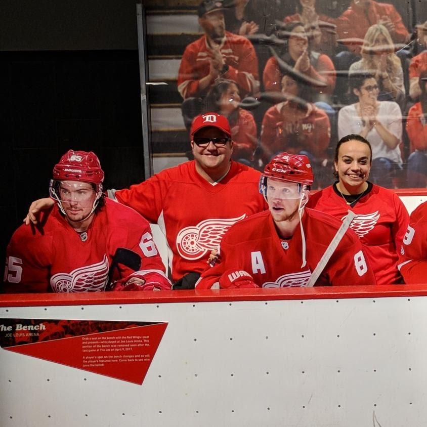 Our first time at Little Caesar's Arena.
