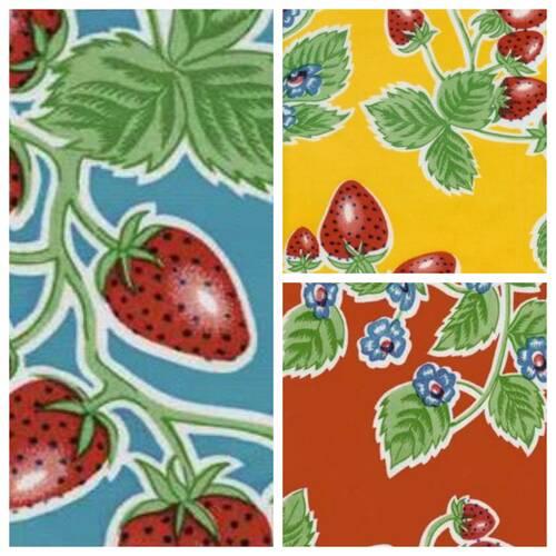 Yellow + Strawberries Pattern Table cloth