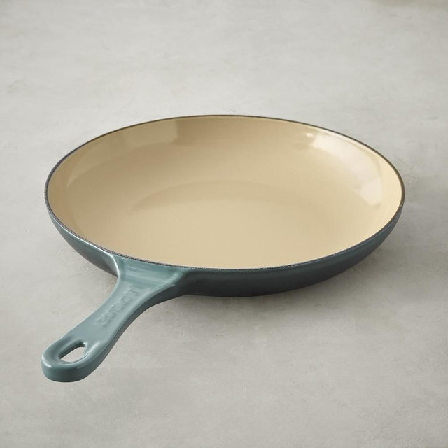 Le Creuset Enameled Cast Iron Shallow Fry Pan, 9 1/2", Ocean