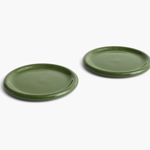 Medium Barro Plate Green - Set of 2