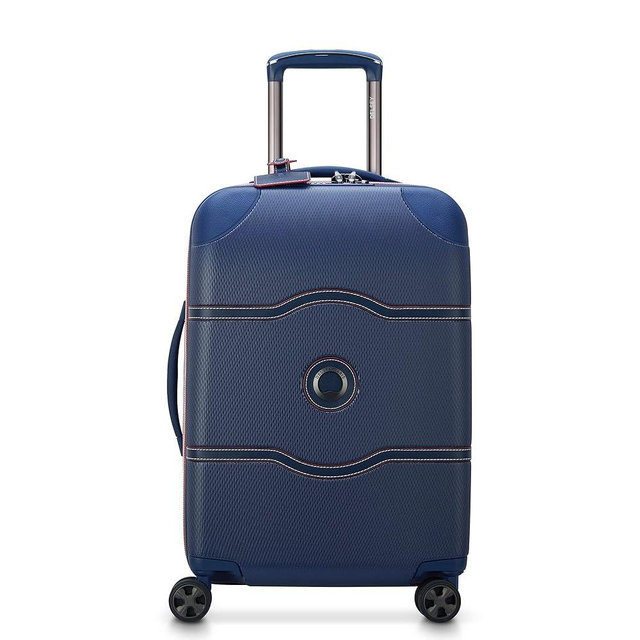 DELSEY PARIS Chatelet Air 2.0 Hardside Luggage with Spinner Wheels, Navy, Carry on 20 Inch