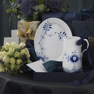 Blue Fluted Mega Oval Dish