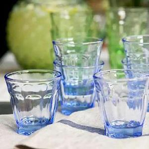 Café Glasses Blue, Set of 6