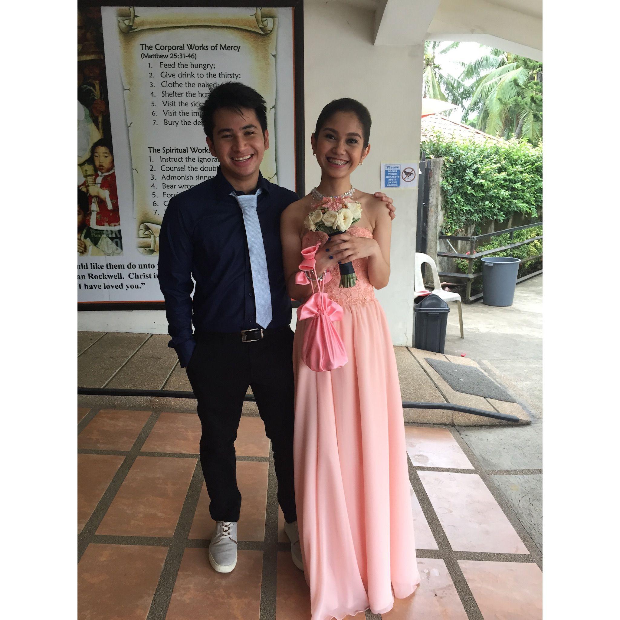 Next day, we were at our first event as a couple, celebrating ate Carmela and Kuya Tj while also rejoicing inside for our answered prayer. It was a sunny day full of miracles.