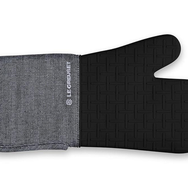 Le Creuset Textile Oven Mitt,15", Noir