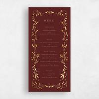 Red Wedding Menu - Clarissa Foil