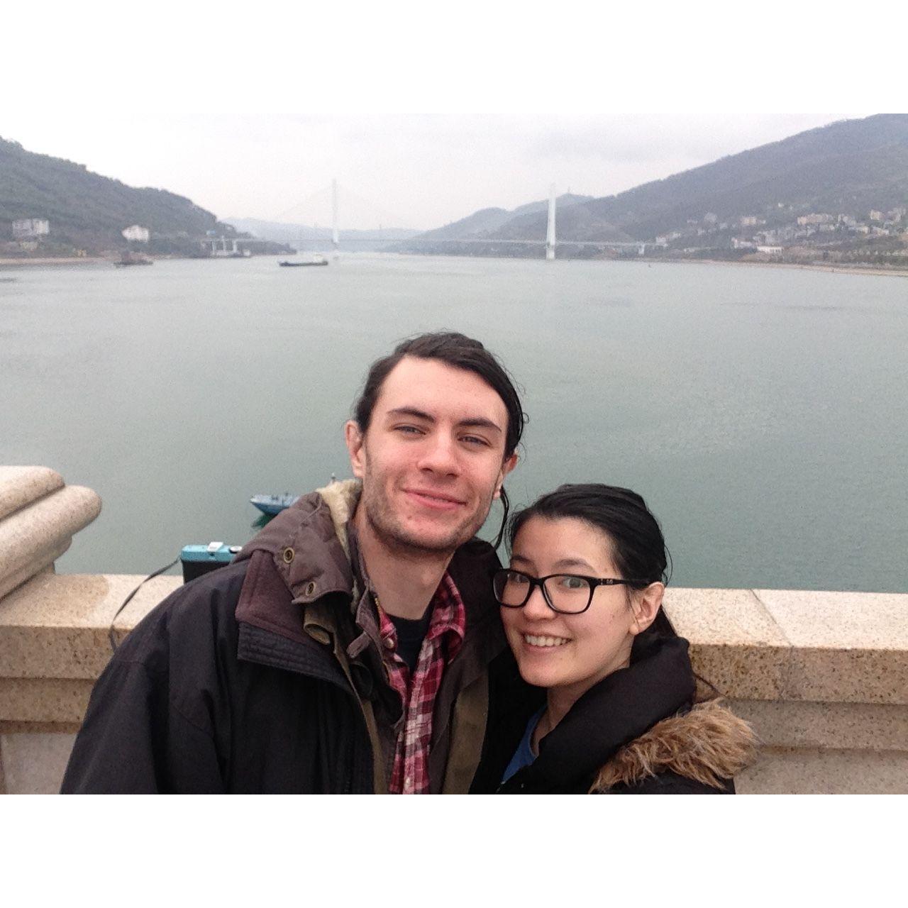 Jeremiah visiting Kat in China in 2017.