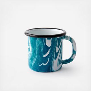 Swirl Enamelware Mug, Set of 4