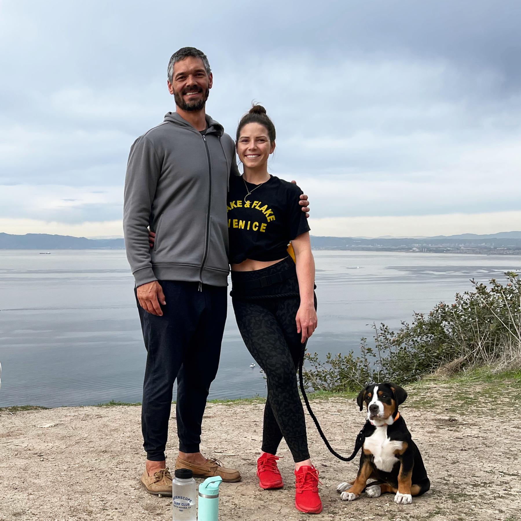 First hike with Monte when she was a tiny puppy
