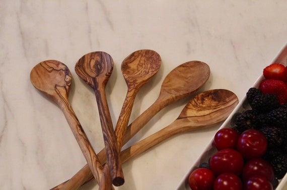 Olive Wood Sauce Spoon Handmade