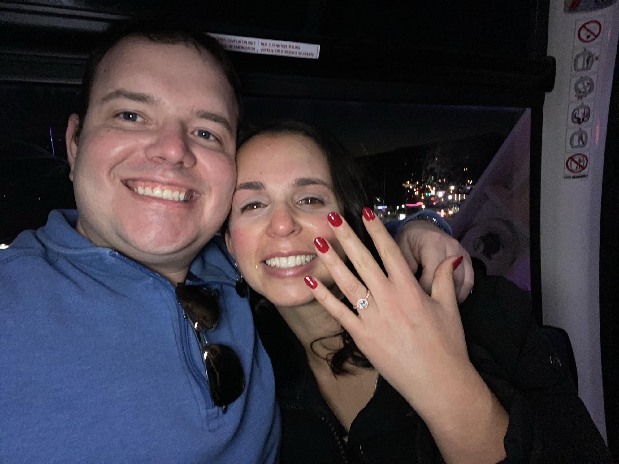 Engaged in Pigeon Forge at the top of the Ferris Wheel