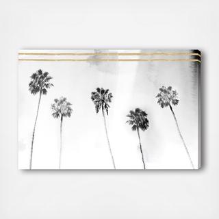 Golden Tropical View Canvas Art