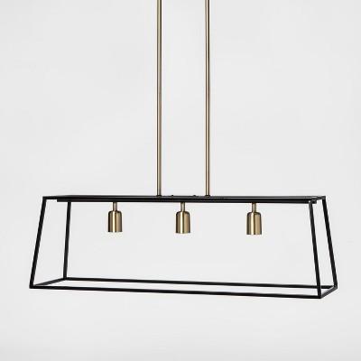 3 Light Pendant Modern Farmhouse Ceiling Light Black - Threshold&#153;