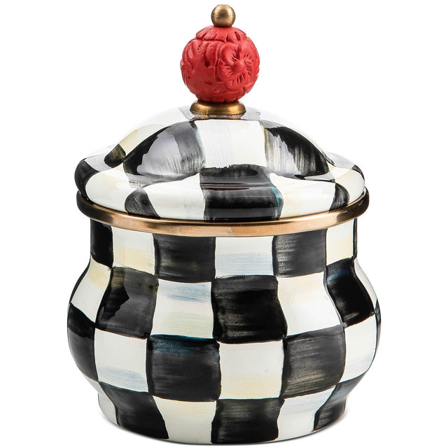 Mackenzie-Childs Courtly Check Lidded Sugar Bowl