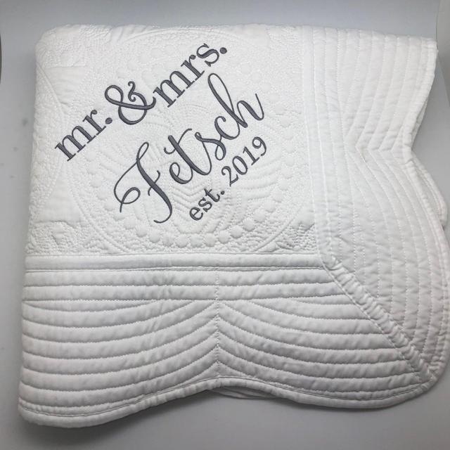 Personalized Wedding Quilt Couple Gift,...
