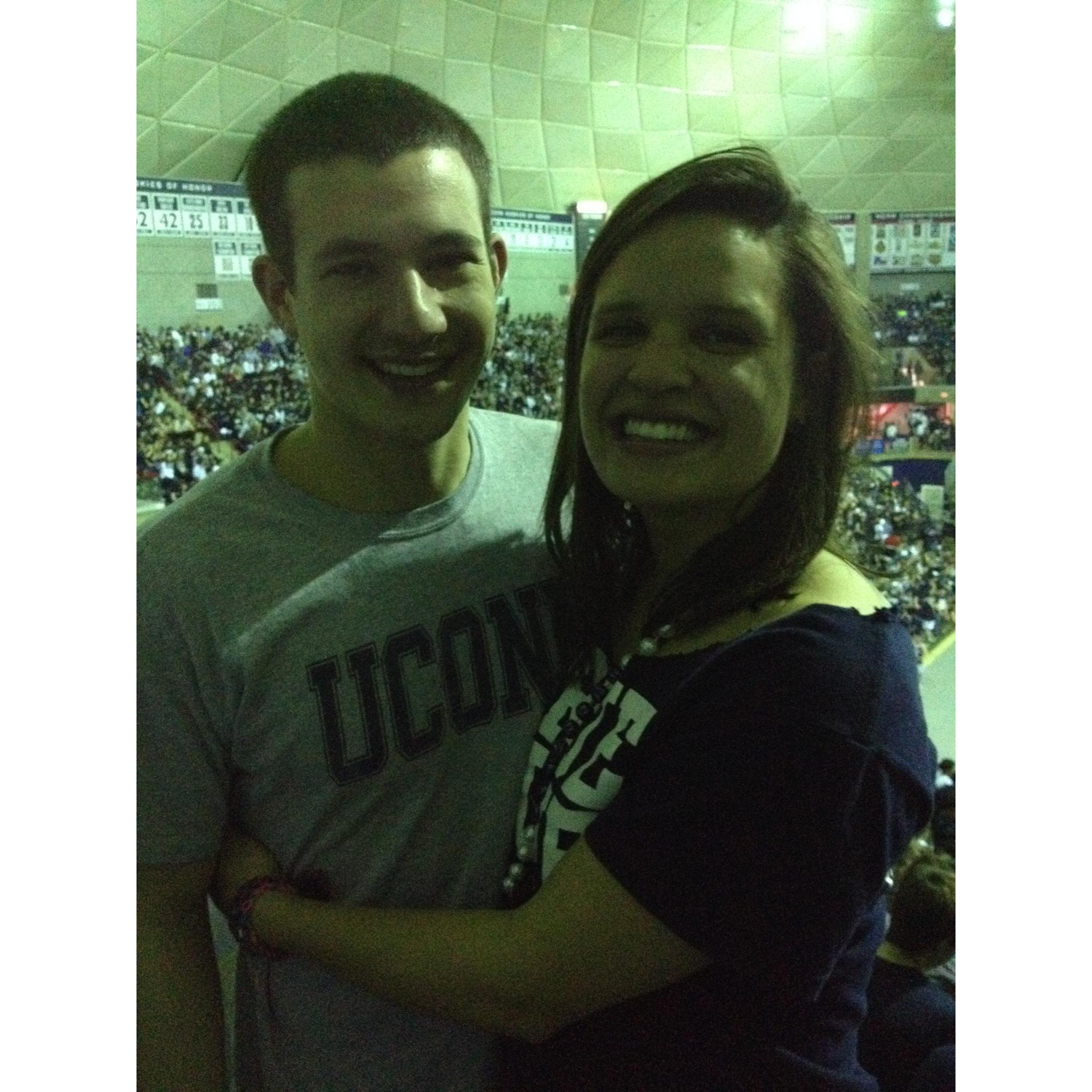 Uconn basketball- cheering on the Huskies