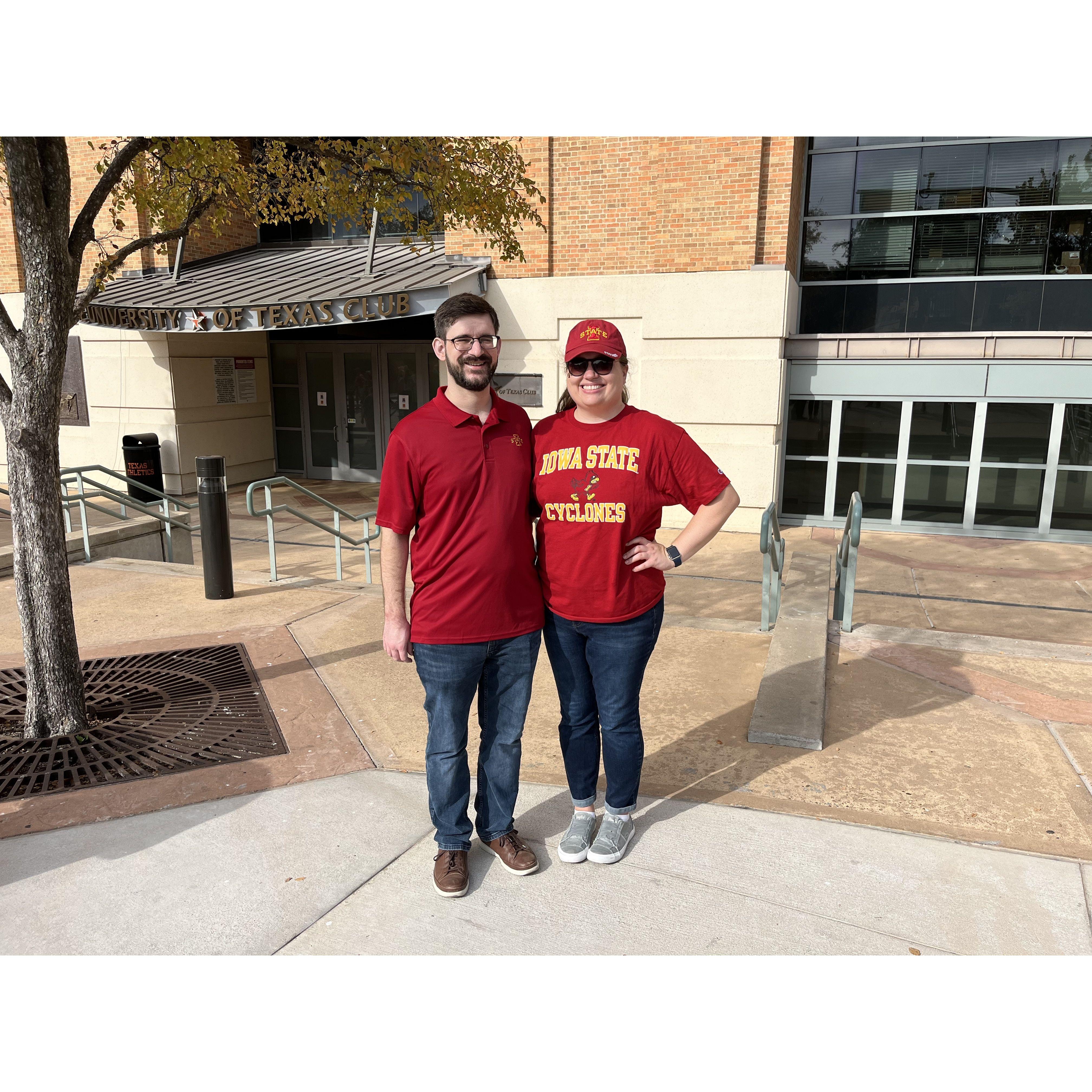 Iowa State vs. Texas Football Game in Austin, Texas in October 2022. Go Cyclones!