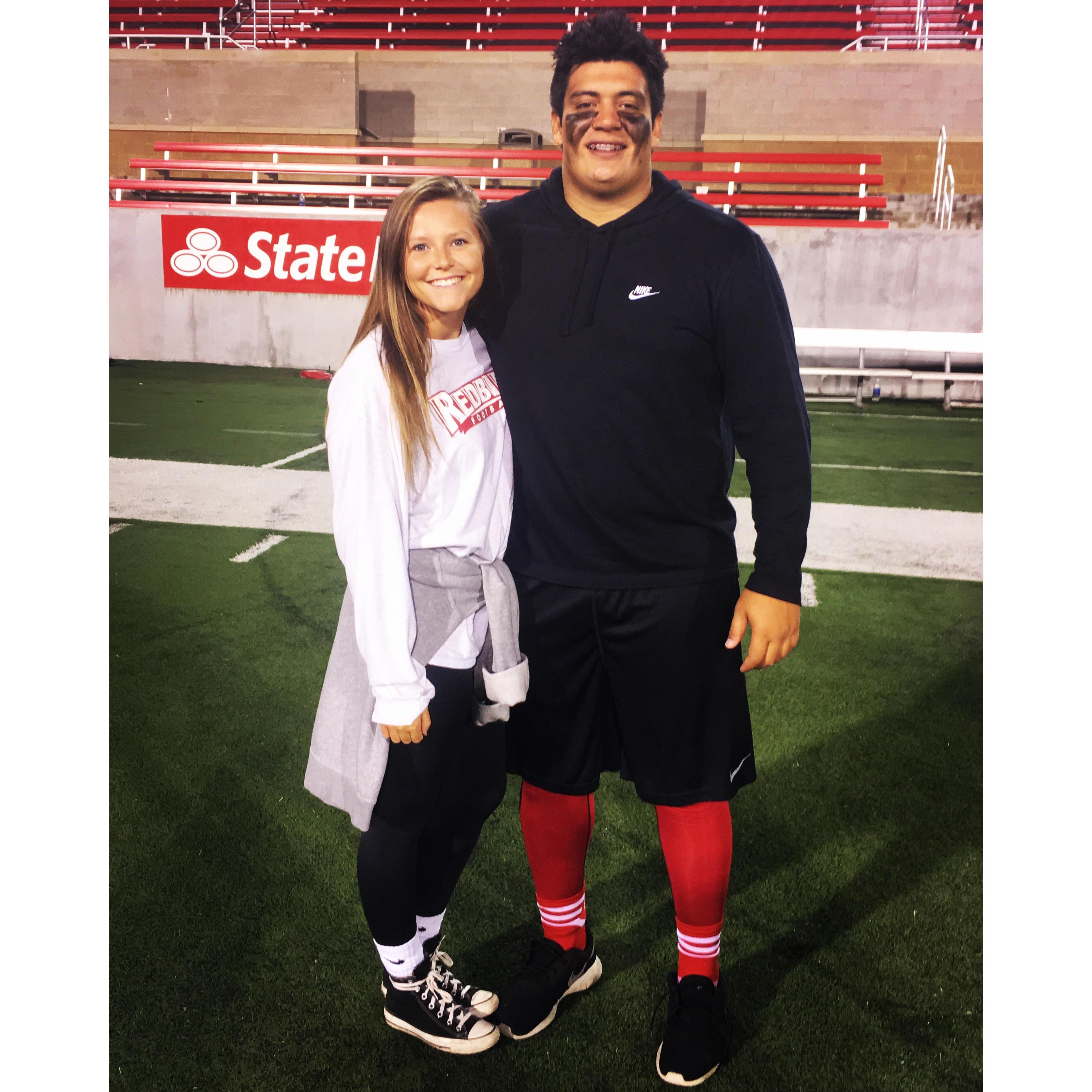 One of the best feelings throughout our time together has been getting to watch each other play the sports we love