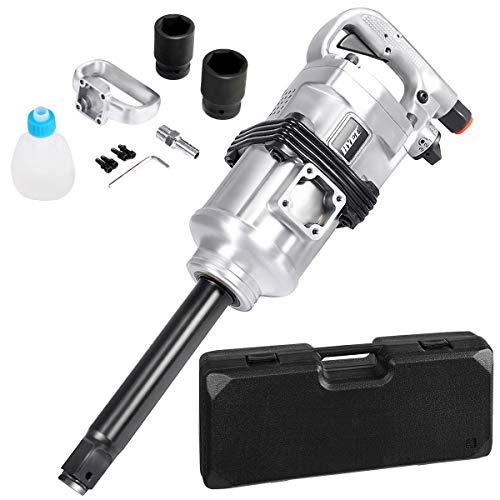 Goplus 1" Air Impact Wrench Gun Heavy Duty Pneumatic Tool Long Shank Commercial Truck Mechanics w/Case