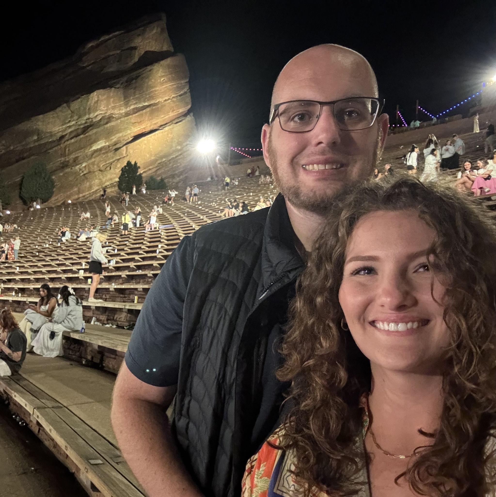 Phifer surprised Aiya with Gracie Abrams at Red Rocks in Colorado - the most amazing concert venue ever!!