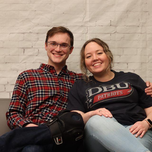Taken at a Young Marrieds event Andy was helping with and Mary Ellen volunteered at back in January 2024