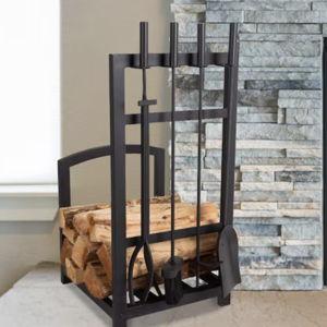 Hastings Home 4 -Piece Iron Fireplace Tool Set