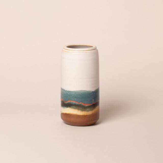 Mociun Blue Eagle Pottery Blue Vase
