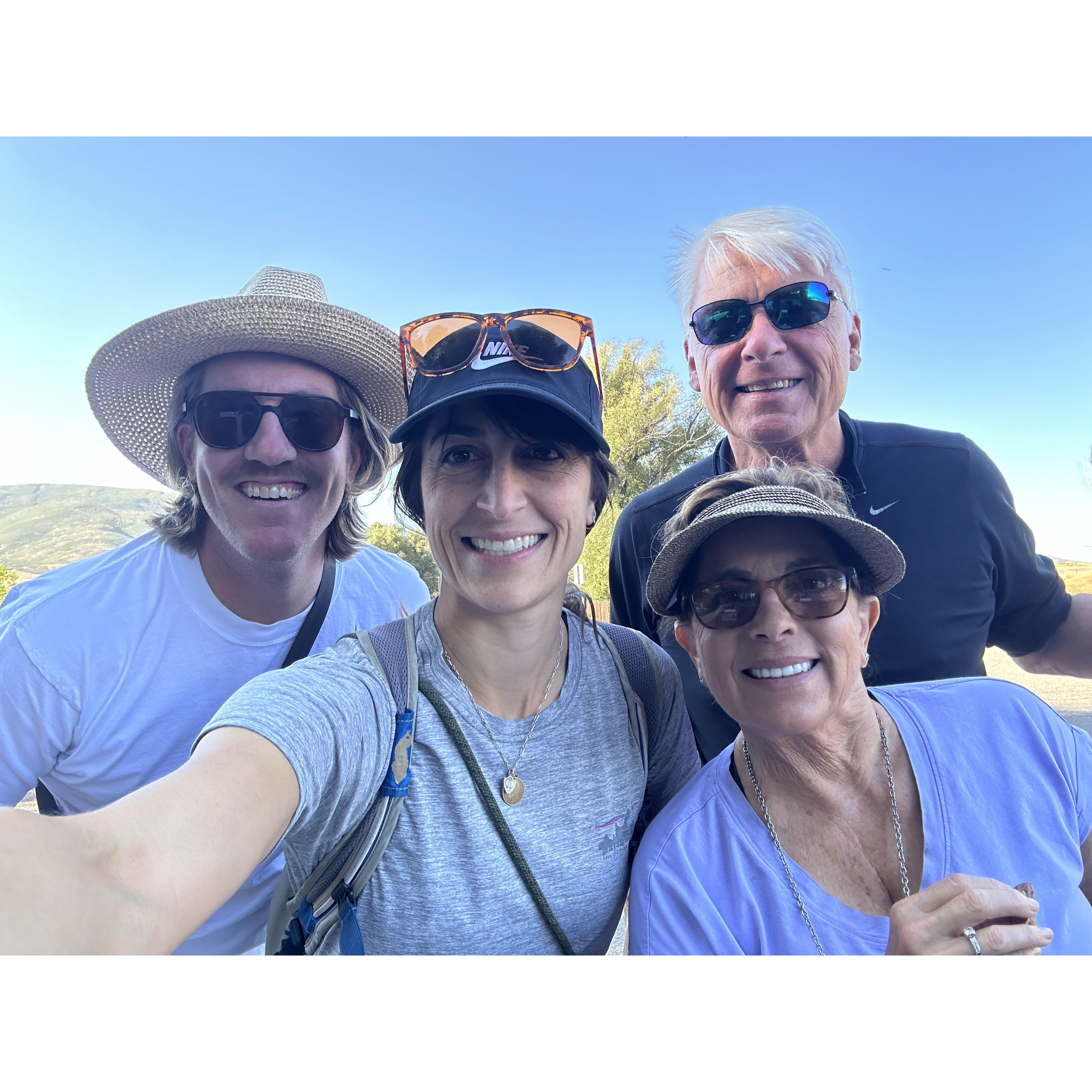 Hiking with Tom and Elisa.