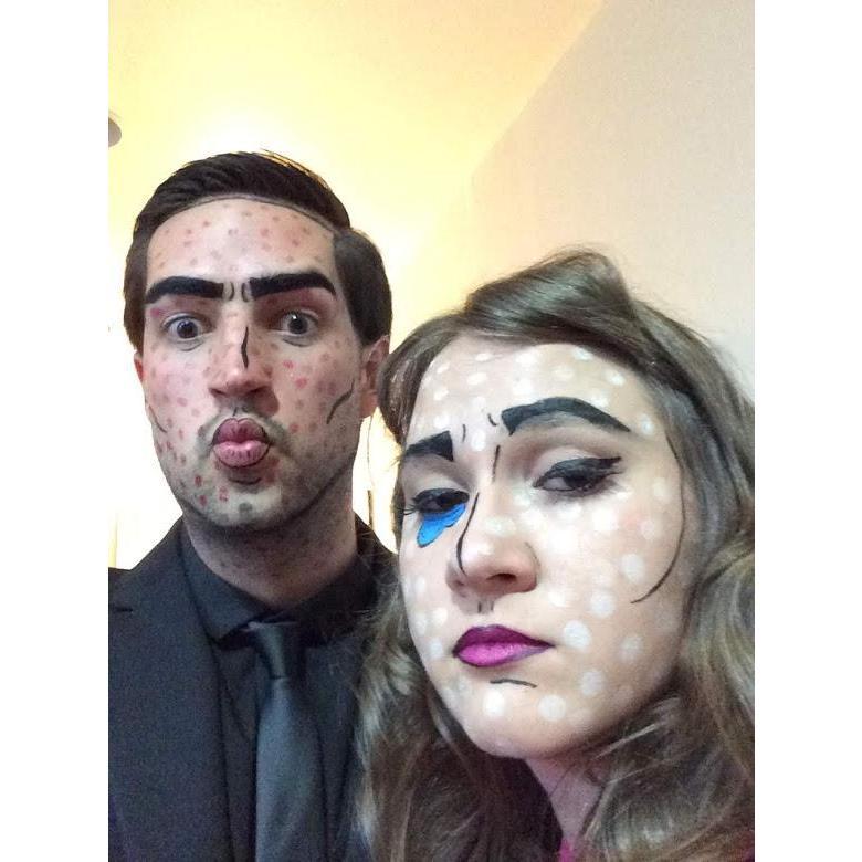 Halloween - Comic-book characters (Bailey is really good at doing make-up)