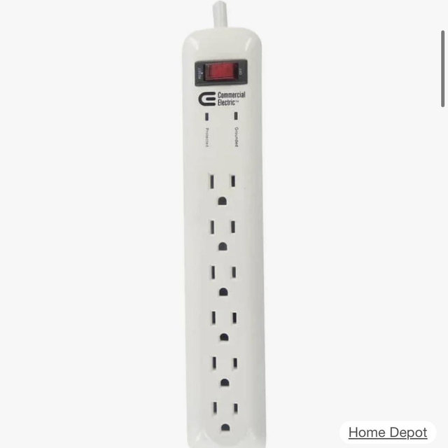 Commercial Electric 8 ft. 6-Outlet Surge Protector