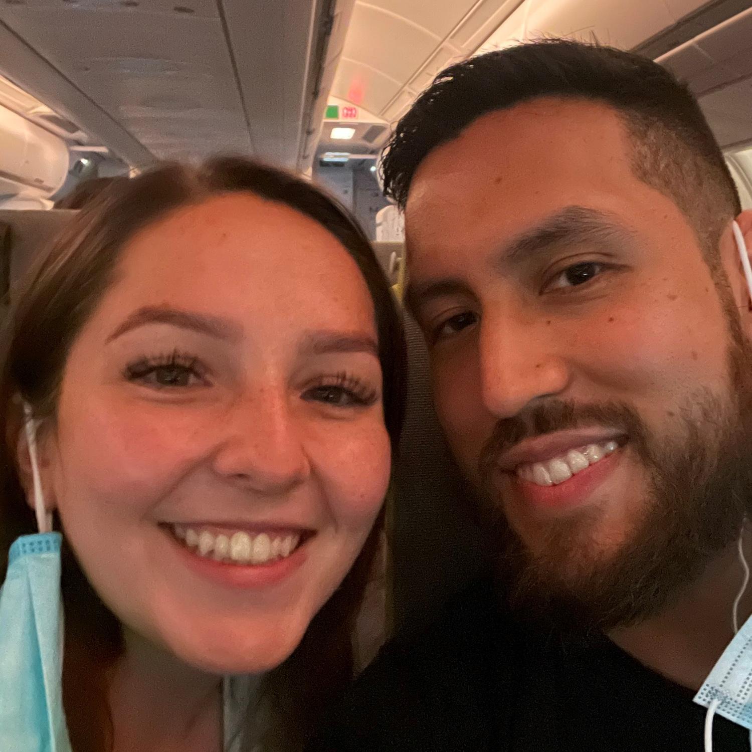 Our first plane ride / international trip