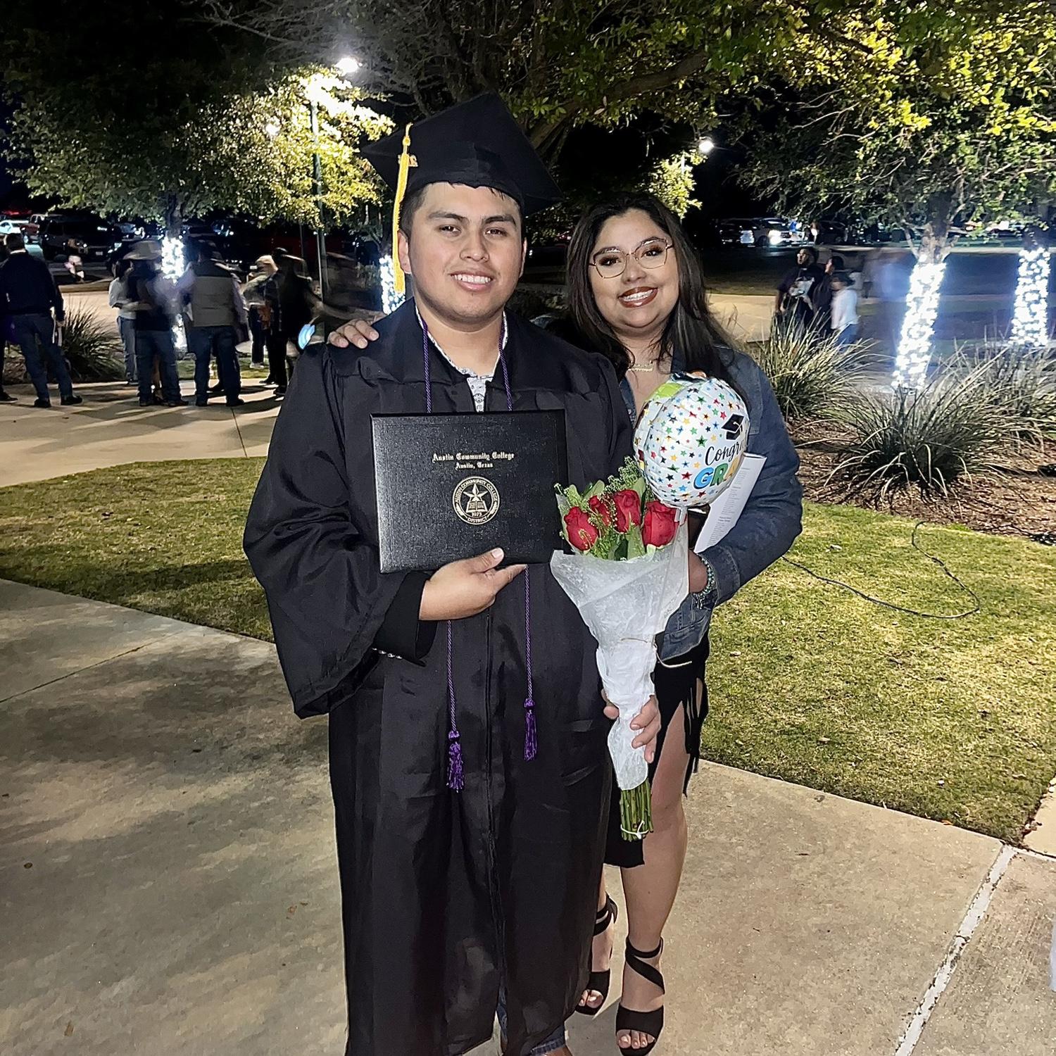 Fernando’s graduation from Austin Community College in December 2023