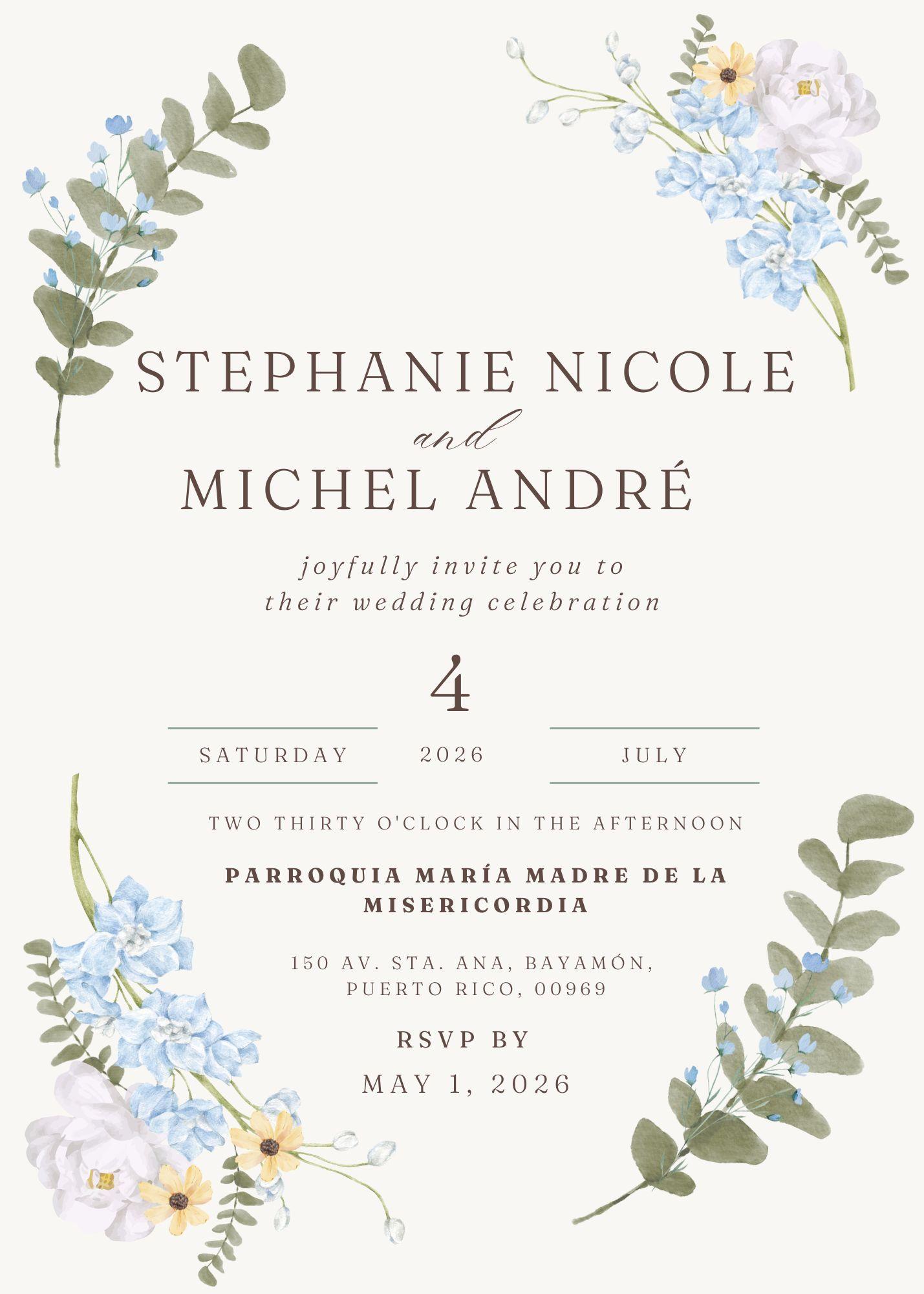 The Wedding Website of Stephanie Nicole Cabán Vázquez and Michel André Rachid Ortíz