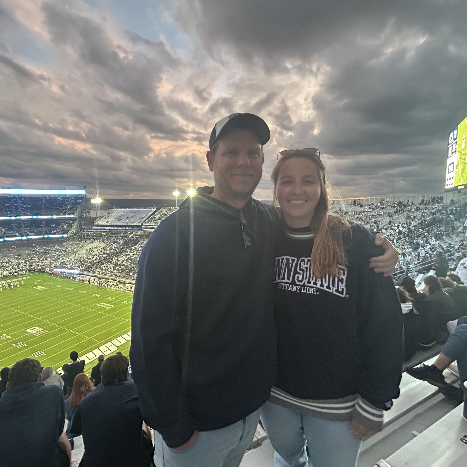Watching Penn State get their butts kicked together