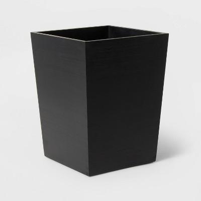 Threshold Square Trash Can - Black Wood