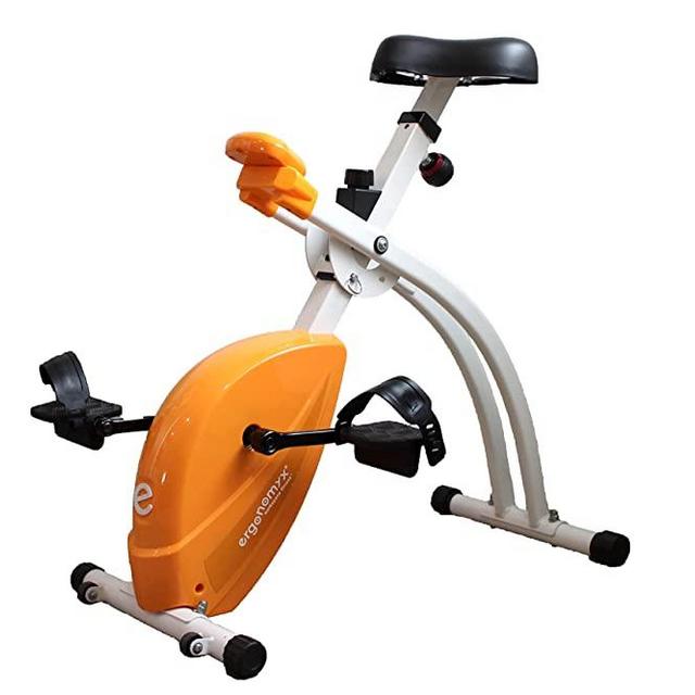 Ergonomyx Under Desk Bike (w/ Fitness Tracking App and LCD Screen) Foldable Pedal Exerciser - Easy Assembly and Storage with Adjustable Tension Control