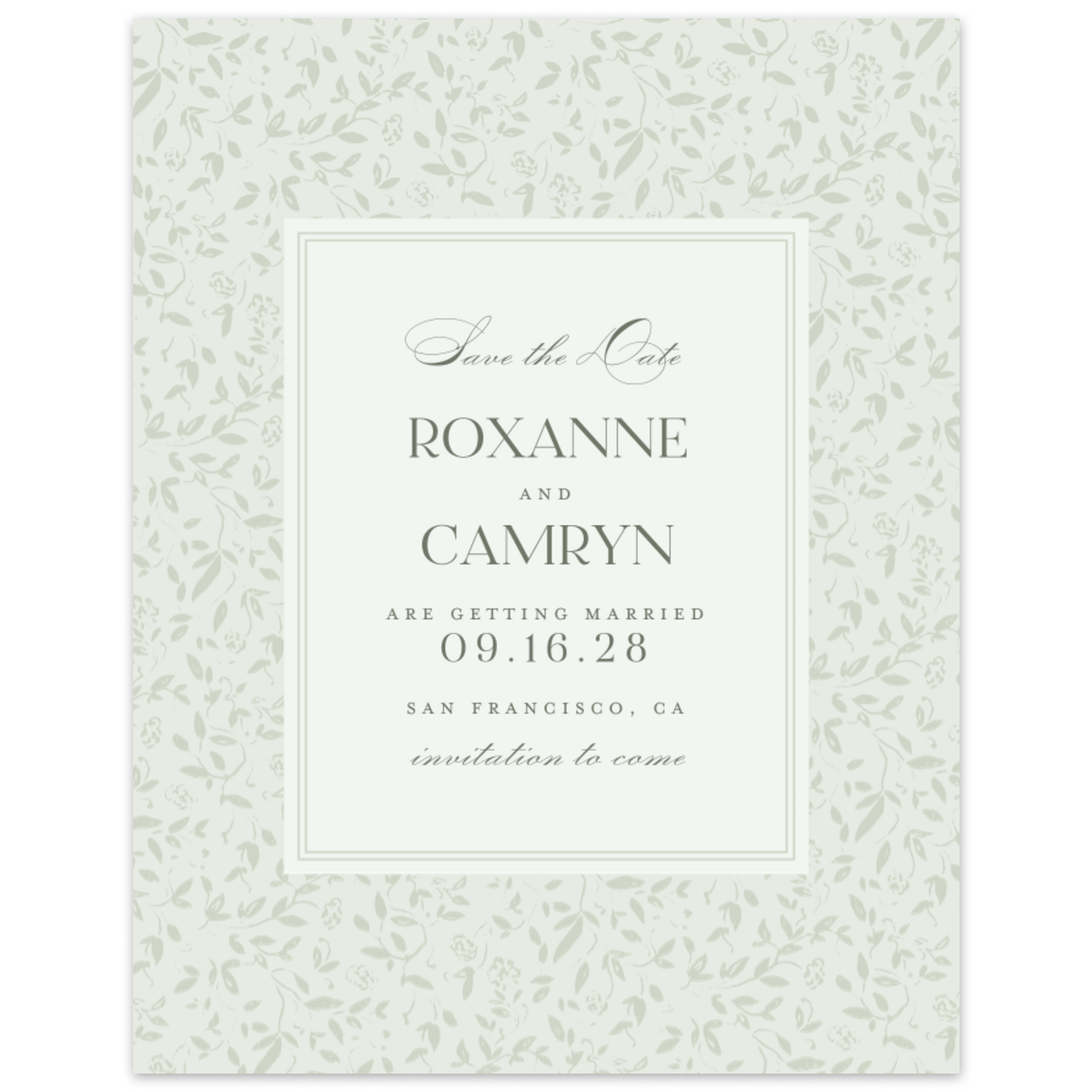 Manado Portrait | Mist | Zola Save The Dates